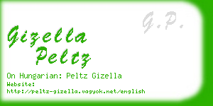 gizella peltz business card